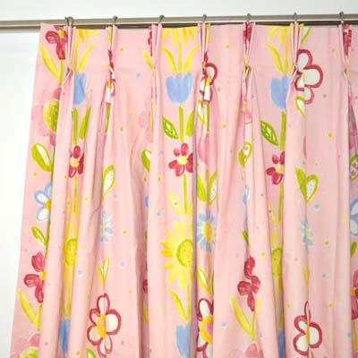 Pinch pleat Curtain Heading on Ready Made kids curtains for child's room