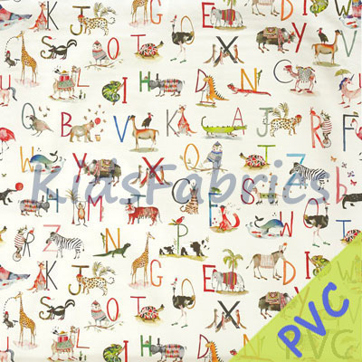 Animal Alphabet - Fudge [PVC] - £22.00 Per metre