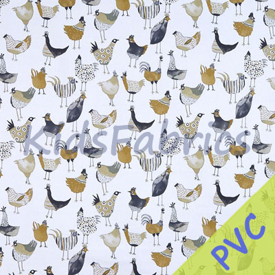 Harriet Hen - Graphite [PVC] - £20.00 per metre