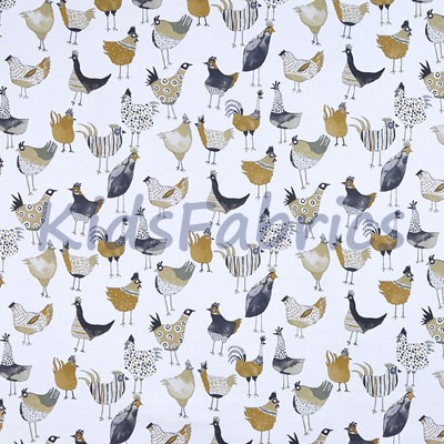 Harriet Hen - Graphite - £18.00 per metre