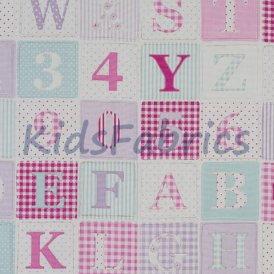 ABC - Pink - £15.00 Per metre