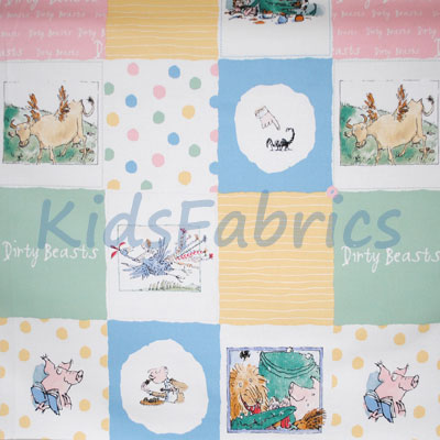 Dirty Beasts Patchwork [SALE] - £9.00 per metre