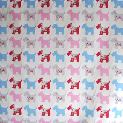 Scottie Dog - Pink [SALE] - £20.00 per metre