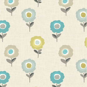 Elsa Flower - Teal - £ 20.00 per metre