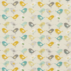 Birds - Ochre - £ 20.00 per metre