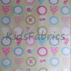 Teacups - Apple [SALE] - £ 10.00 per metre