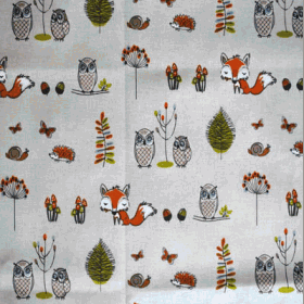 Woodland Fox - Multi - £ 18.00 per metre