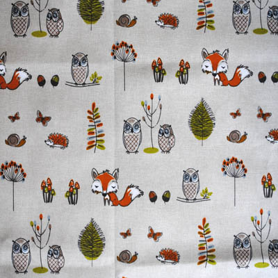 Woodland Fox - Multi - £20.00 per metre