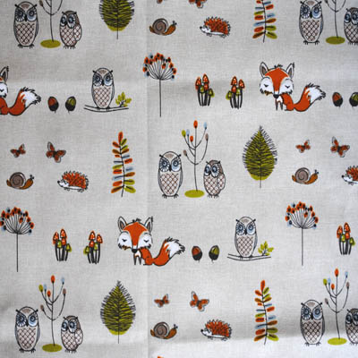 Woodland Fox - Multi - £18.00 per metre